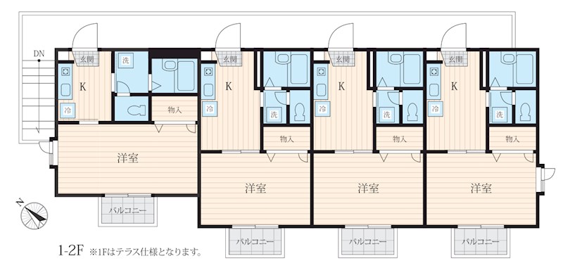 東京都東村山市栄町１丁目 間取図・土地図