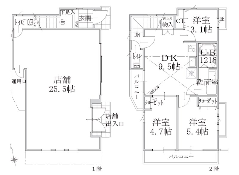 東京都足立区東伊興４丁目 間取図・土地図