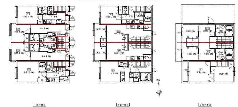 東京都中野区本町４丁目 間取図・土地図