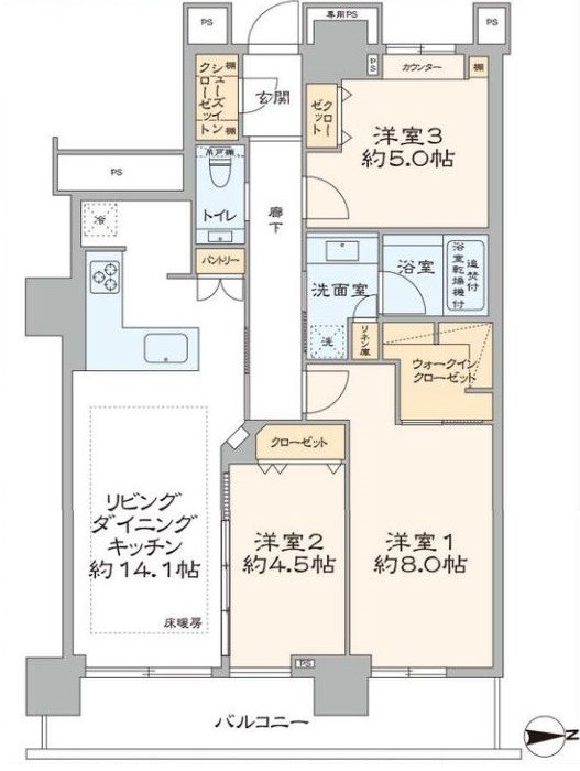 東京都港区港南３丁目 間取図・土地図
