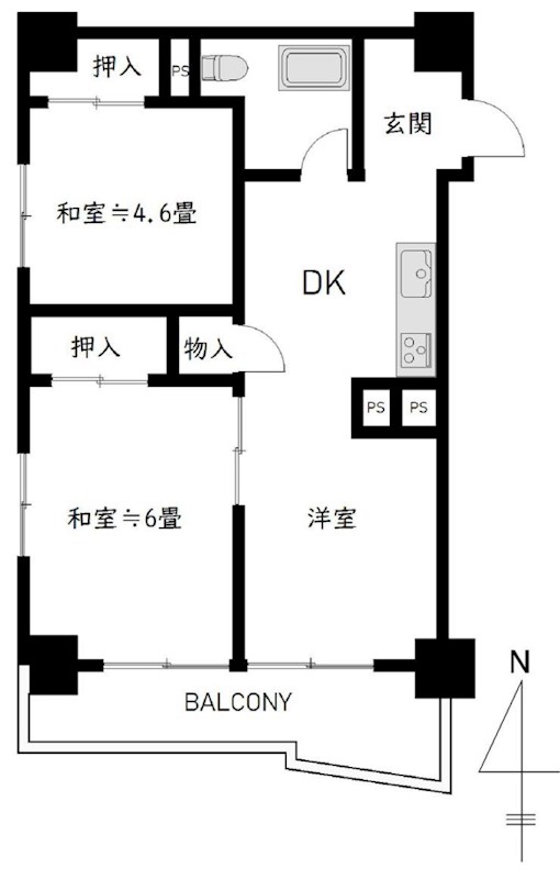 東京都港区白金１丁目 間取図・土地図