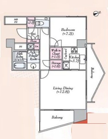 東京都港区港南２丁目 間取図・土地図