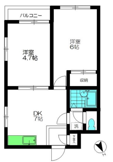 東京都大田区久が原３丁目 間取図・土地図