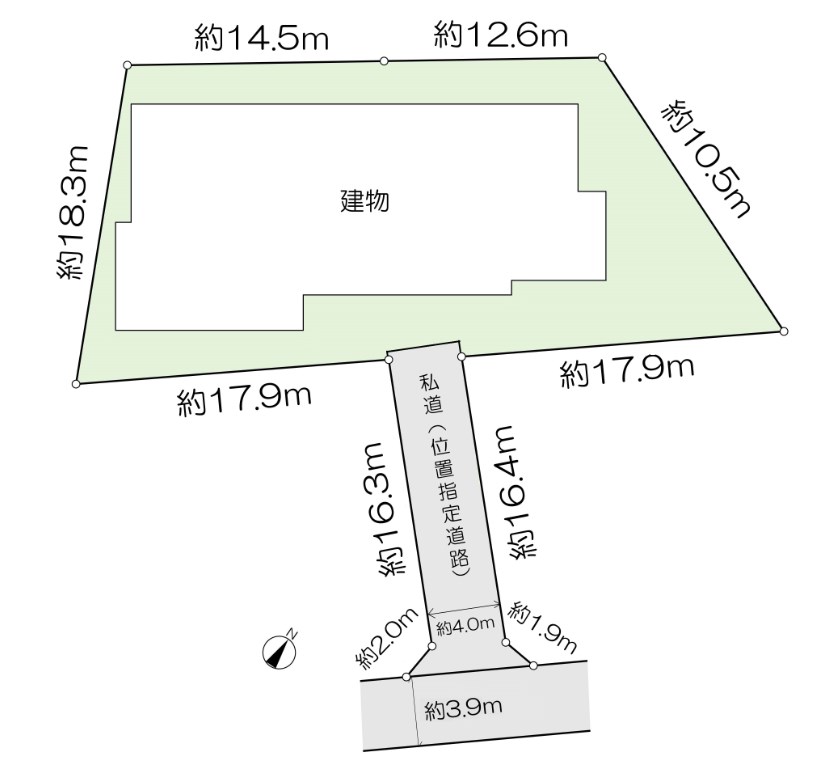東京都目黒区下目黒５丁目 区画図