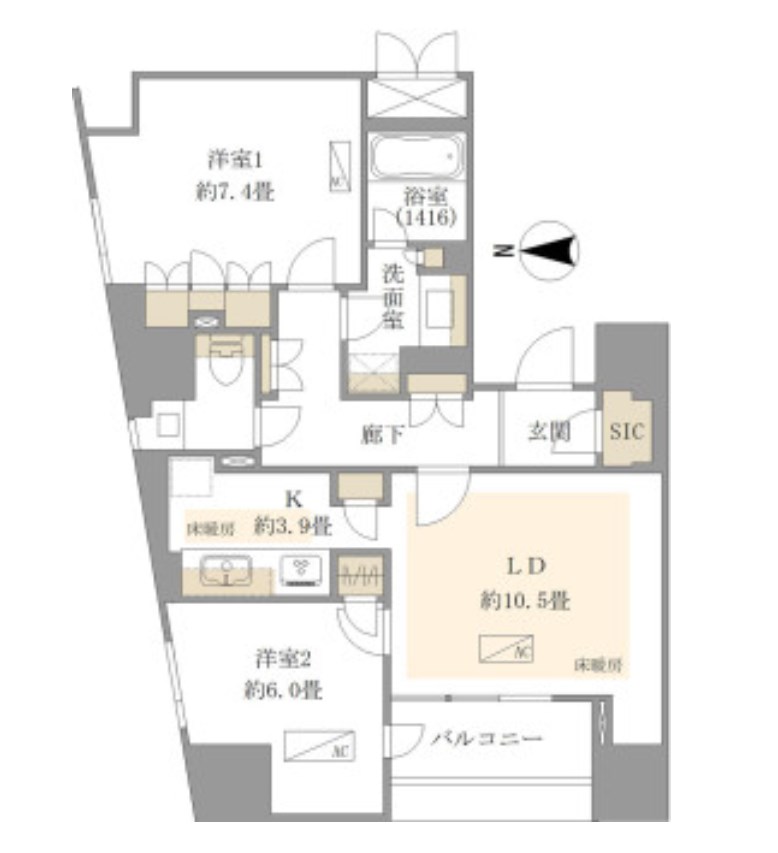 東京都港区芝３丁目 間取図・土地図