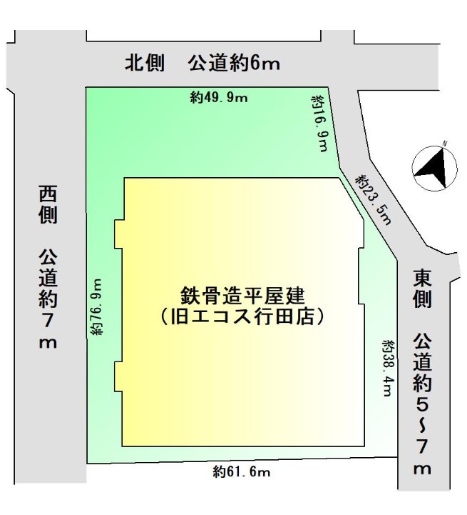 埼玉県行田市忍２丁目 間取図・土地図