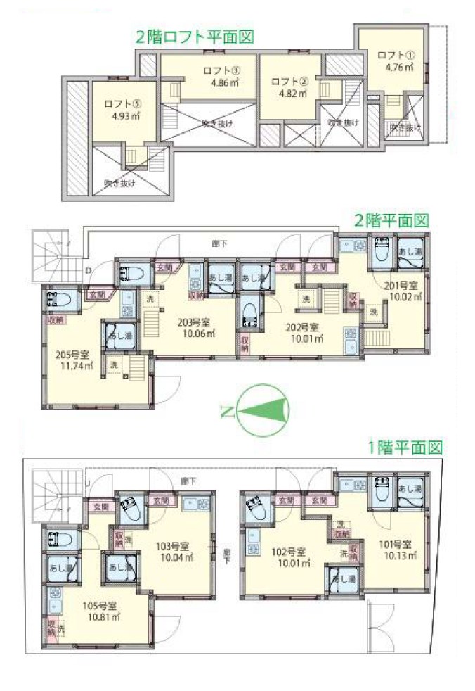 東京都新宿区上落合２丁目 間取図・土地図