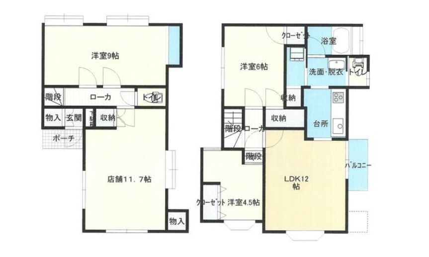 東京都東久留米市滝山５丁目 間取図・土地図