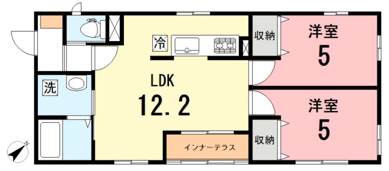 埼玉県朝霞市膝折町２丁目 間取図・土地図