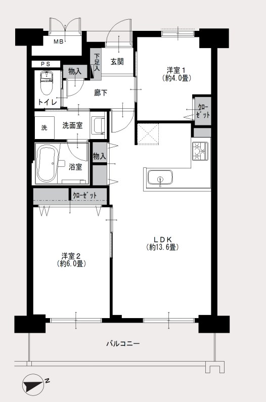 東京都港区芝浦４丁目 間取図・土地図