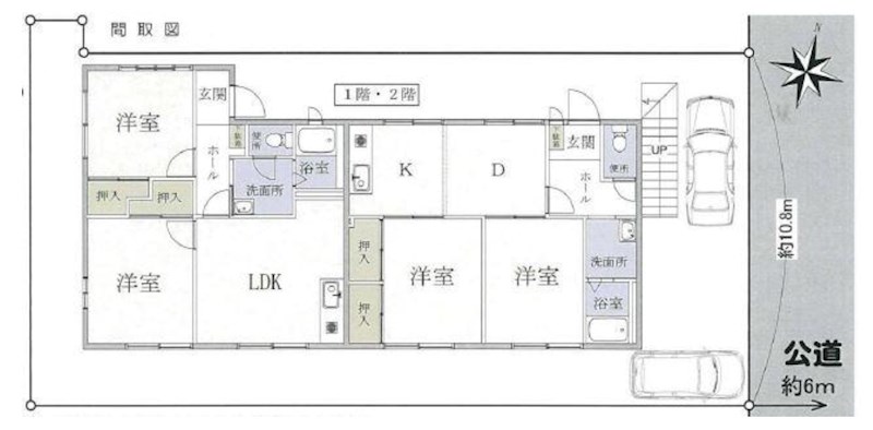 埼玉県白岡市西５丁目 間取図・土地図