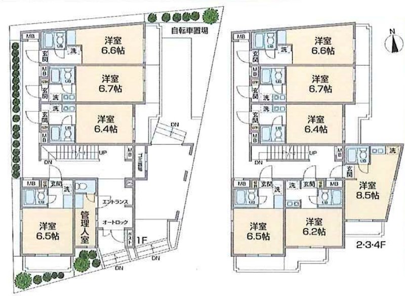 東京都世田谷区中町３丁目 間取図・土地図