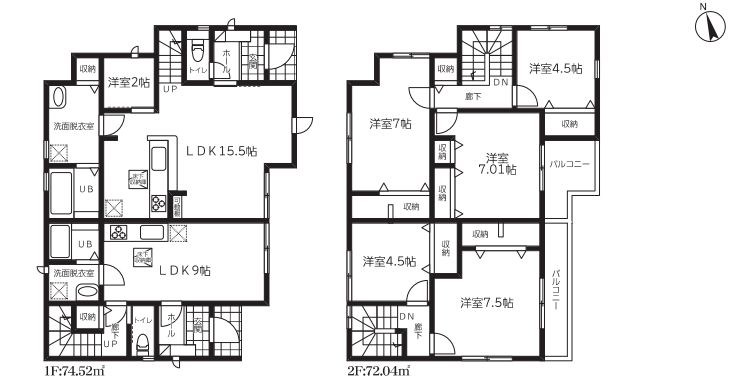 埼玉県三郷市彦沢１丁目 間取図・土地図