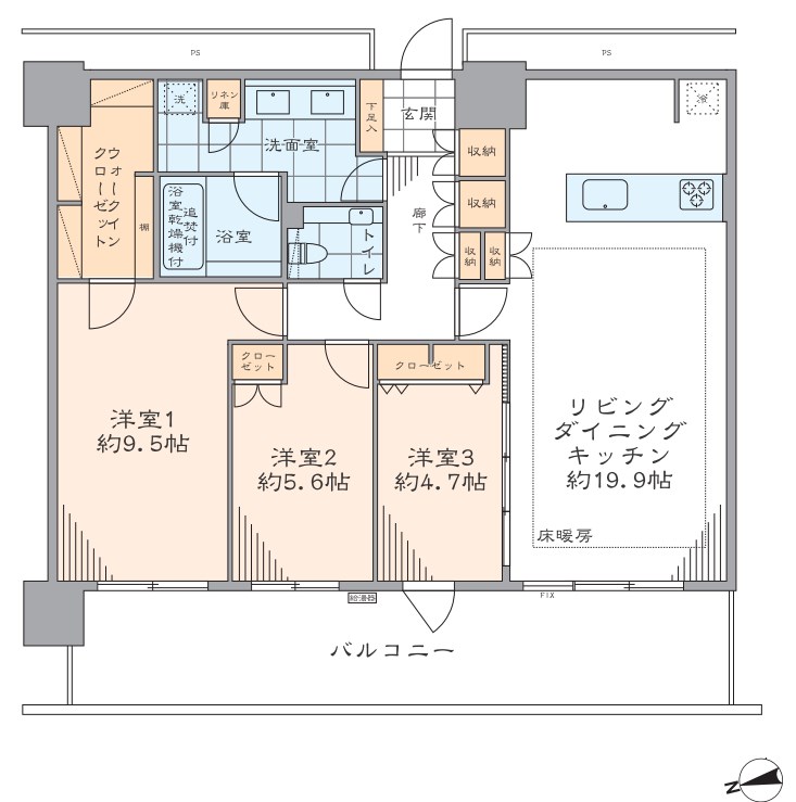 東京都港区港南３丁目 間取図・土地図