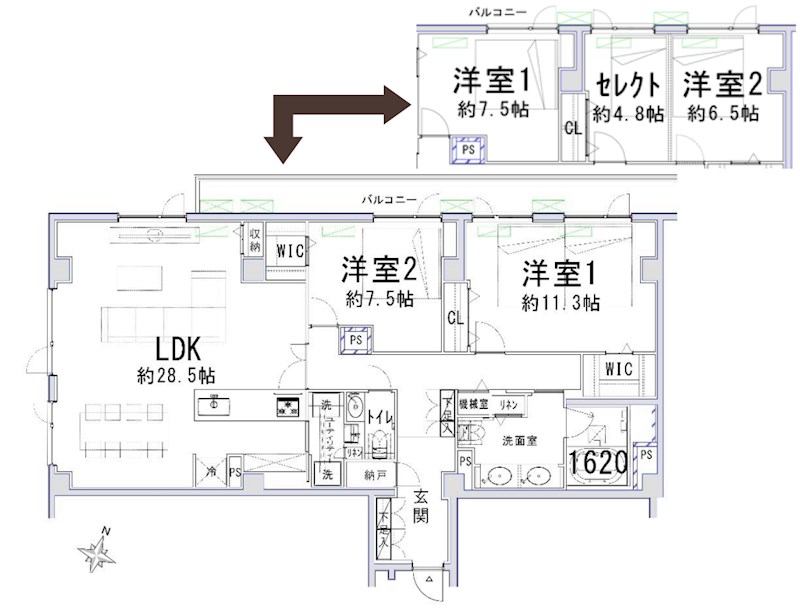 東京都港区高輪４丁目 間取図・土地図