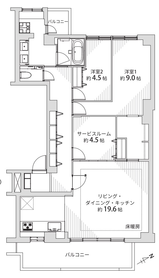 東京都港区高輪２丁目 間取図・土地図