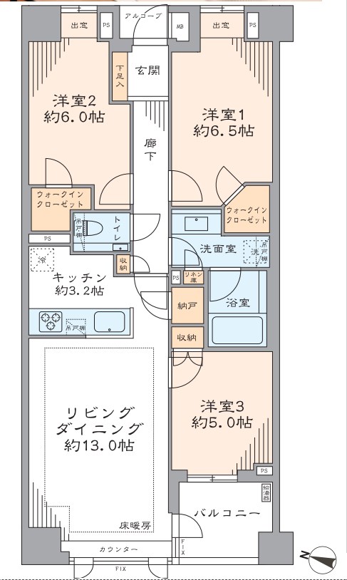 東京都港区白金２丁目 間取図・土地図