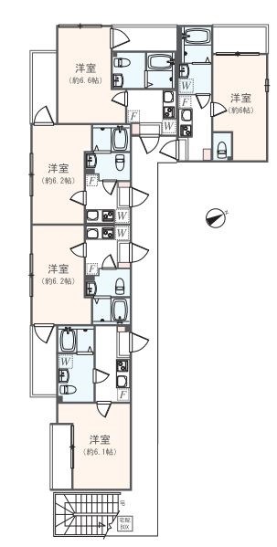 神奈川県川崎市多摩区三田２丁目 間取図・土地図