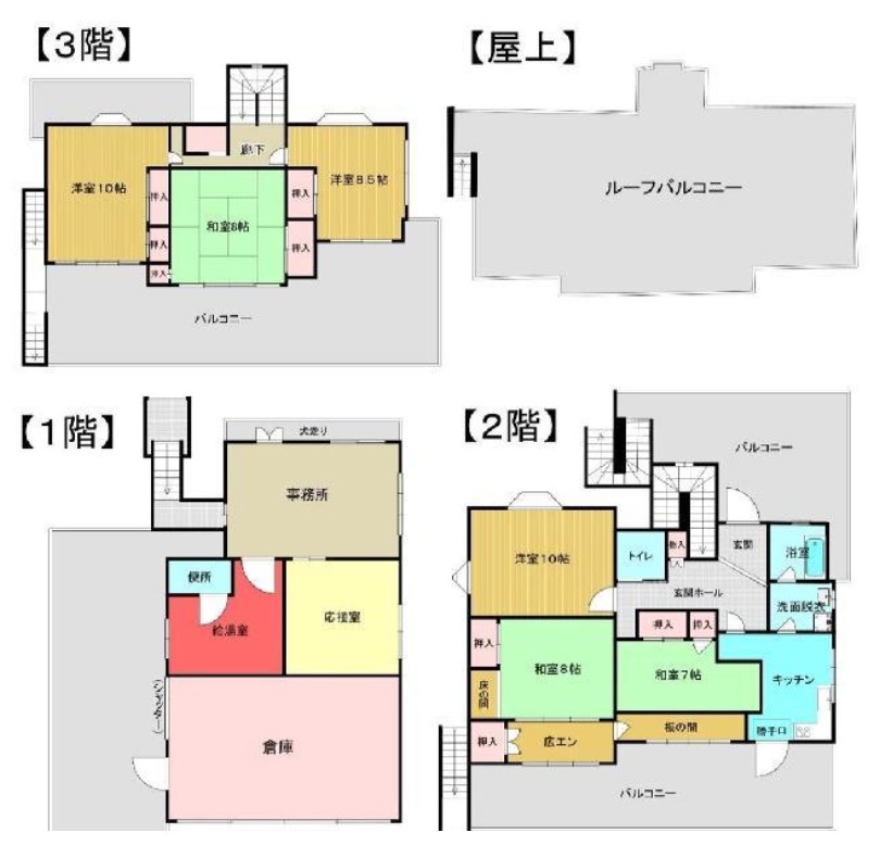 埼玉県北本市古市場２丁目 間取図・土地図