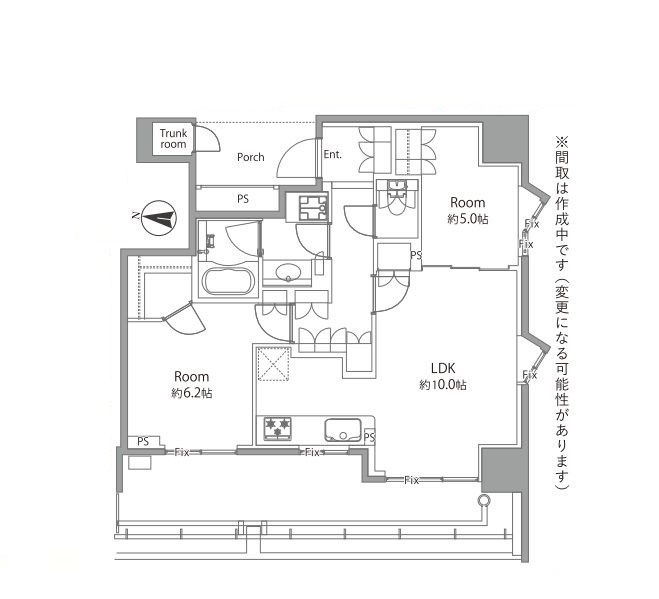 東京都港区港南４丁目 間取図・土地図