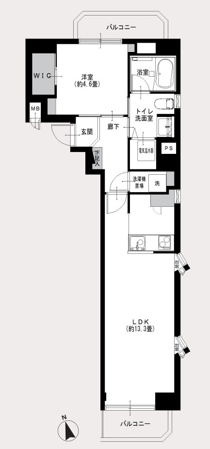 東京都港区三田１丁目 間取図・土地図