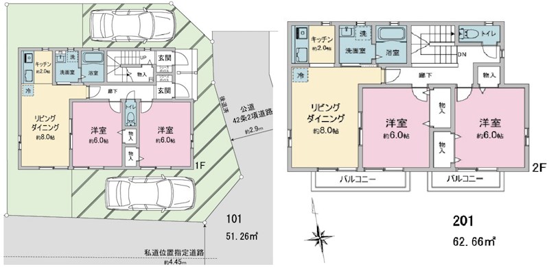 神奈川県中郡大磯町東小磯 間取図・土地図