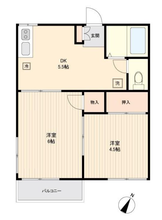 埼玉県川越市下広谷 間取図・土地図
