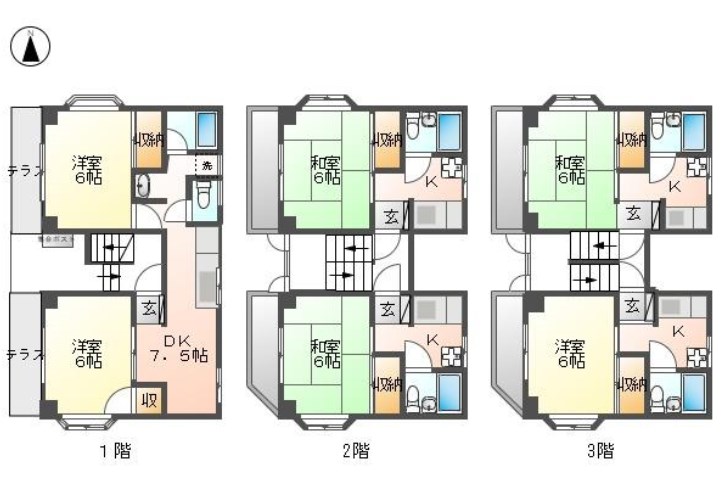神奈川県川崎市中原区上丸子山王町２丁目 間取図・土地図