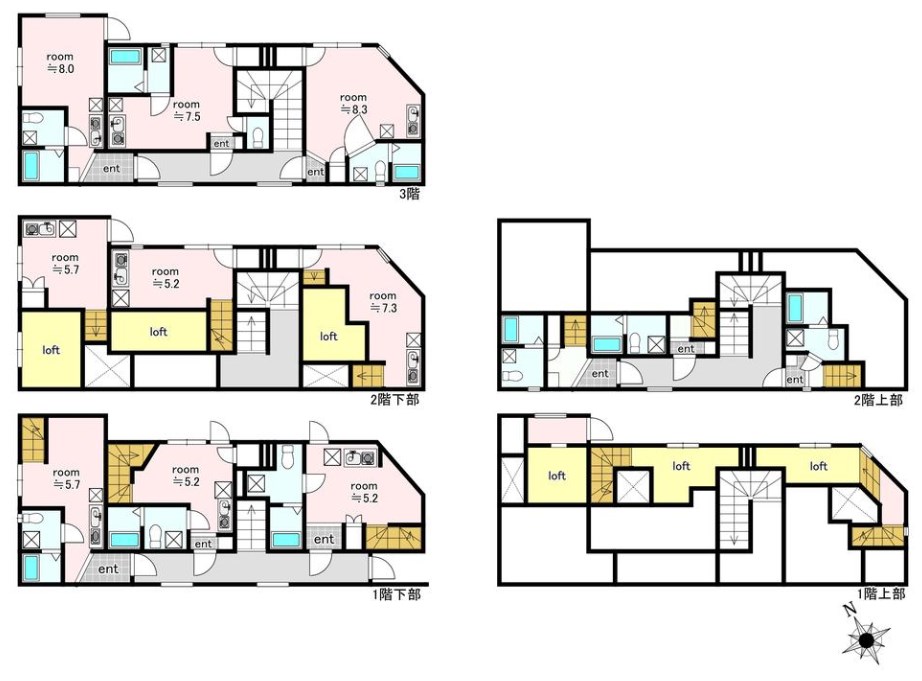 東京都墨田区文花１丁目 間取図・土地図