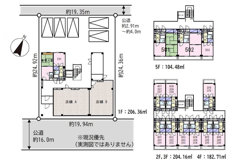 神奈川県大和市南林間７丁目 間取図・土地図