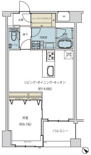 東京都世田谷区上野毛１丁目 間取図・土地図