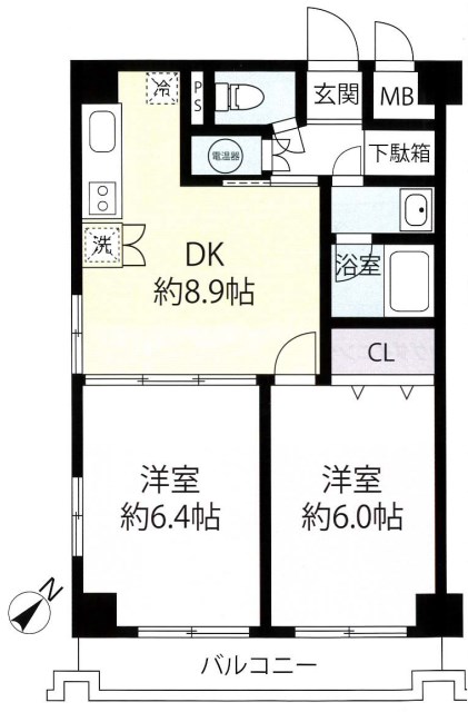 東京都港区芝浦２丁目 間取図・土地図