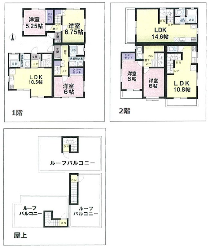 埼玉県新座市道場１丁目 間取図・土地図
