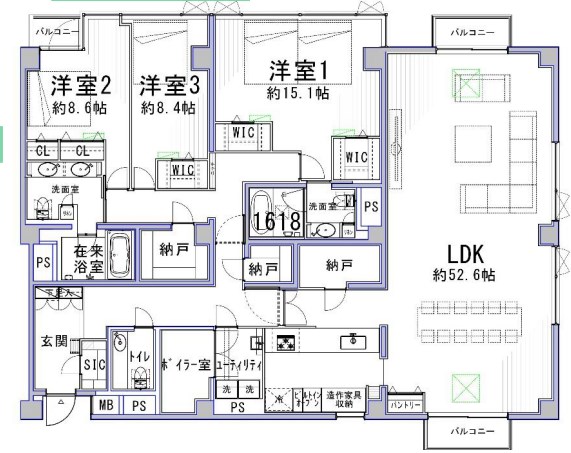 東京都港区白金２丁目 間取図・土地図