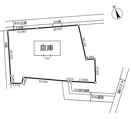 埼玉県鴻巣市前砂 間取図・土地図