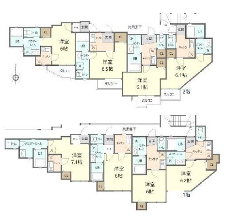 神奈川県横須賀市久比里２丁目 間取図・土地図