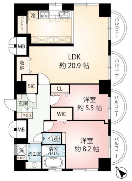 東京都港区芝浦３丁目 間取図・土地図