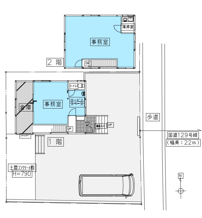 神奈川県厚木市金田 間取図・土地図
