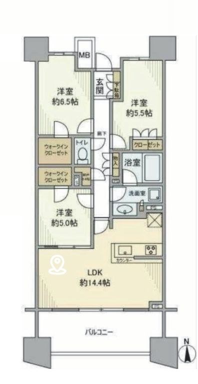 東京都品川区勝島１丁目 間取図・土地図