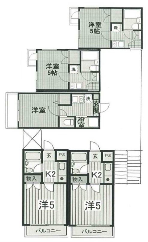 神奈川県大和市林間２丁目 間取図・土地図