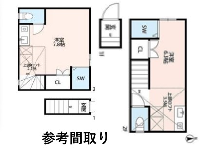 東京都目黒区大岡山２丁目 間取図・土地図
