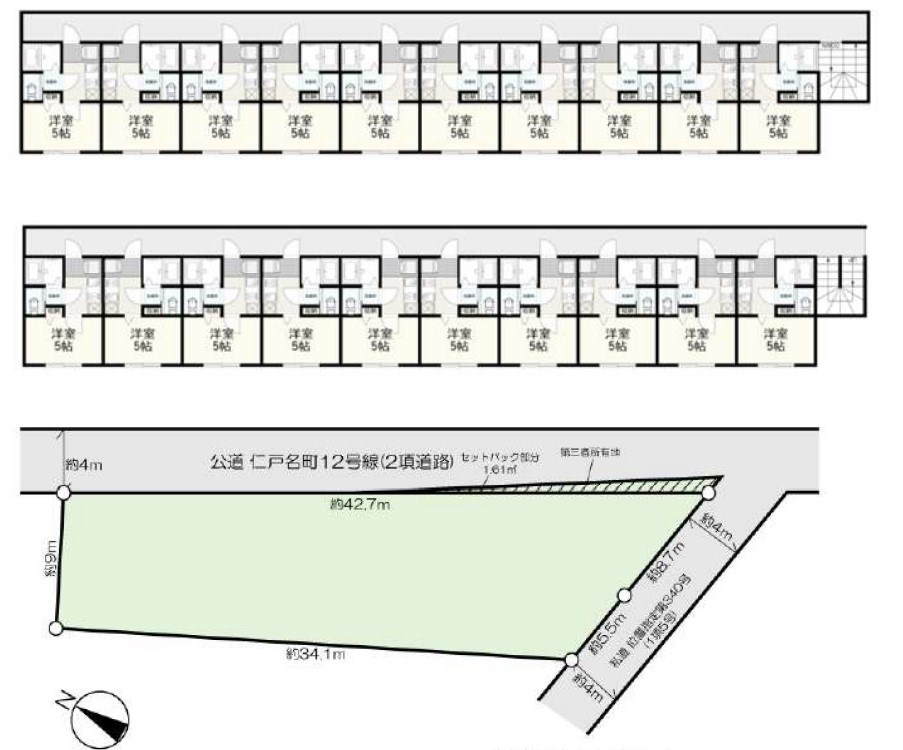 千葉県千葉市中央区仁戸名町 間取図・土地図