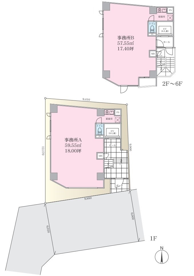 神奈川県横浜市神奈川区台町 間取図・土地図