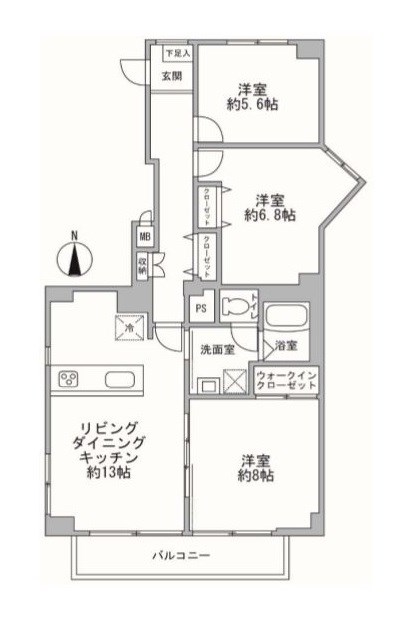 東京都大田区鵜の木２丁目 間取図・土地図