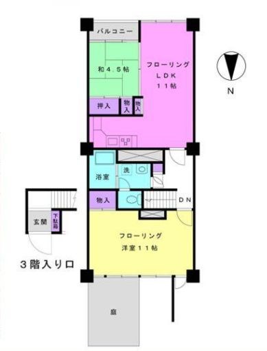 東京都大田区山王１丁目 間取図・土地図