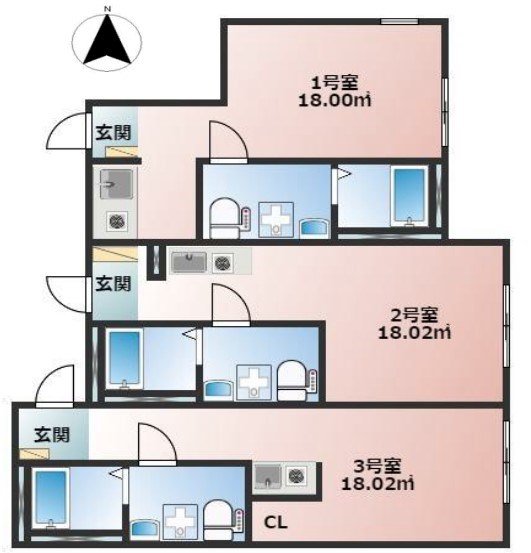 神奈川県海老名市東柏ケ谷４丁目 間取図・土地図