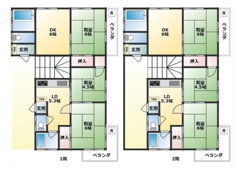 埼玉県和光市白子２丁目 間取図・土地図