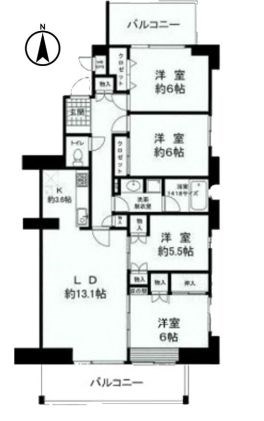 東京都北区神谷２丁目 間取図・土地図