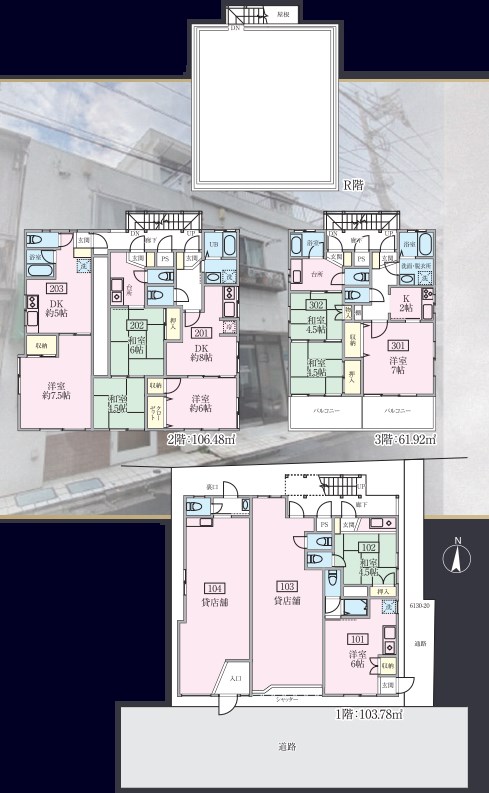 東京都練馬区練馬１丁目 間取図・土地図
