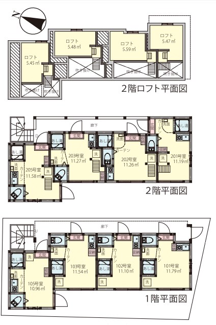 東京都新宿区上落合３丁目 間取図・土地図